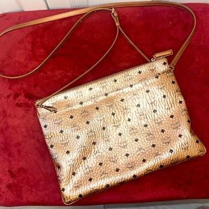 AUTHENTIC MCM ROSE GOLD CLUTCH WITH CROSSBODY STRAP!🎉🎉